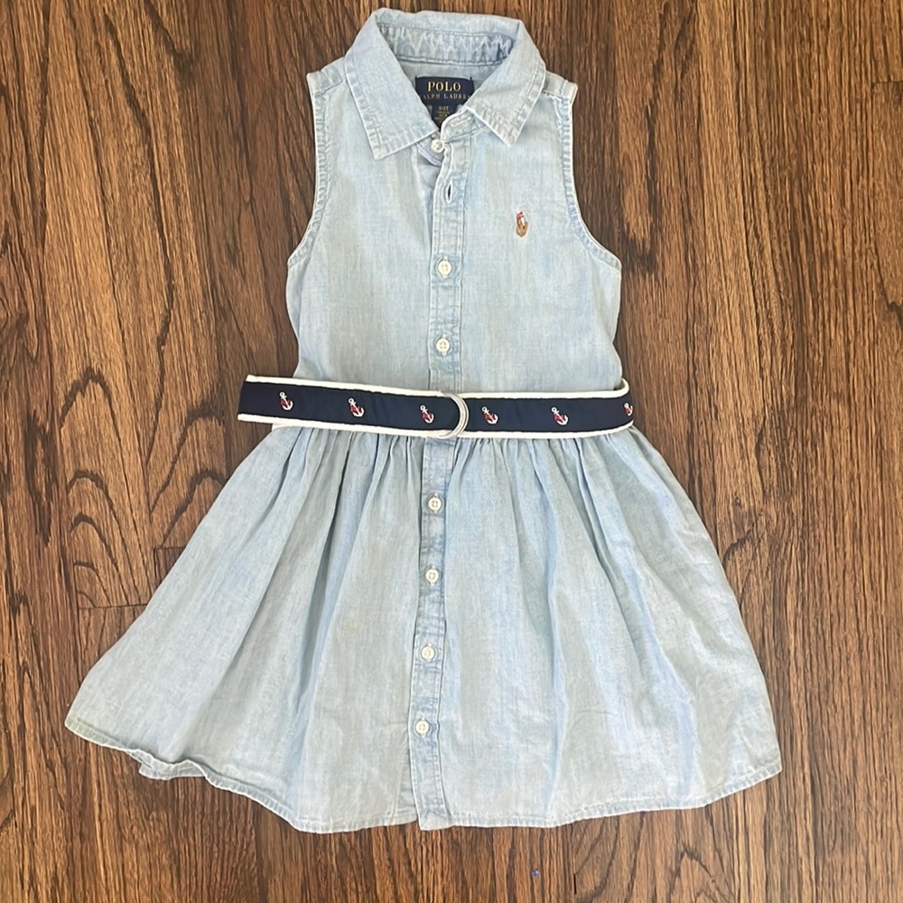 POLO Ralph Lauren Denim Dress with Anchor Nautical Belt